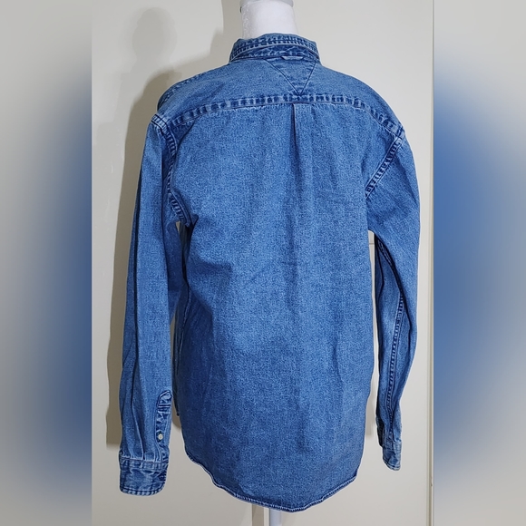 🔥Vintage🔥Tommy Hilfiger Denim Button-up Jeans Shirt Women's Size XL - Picture 4 of 6
